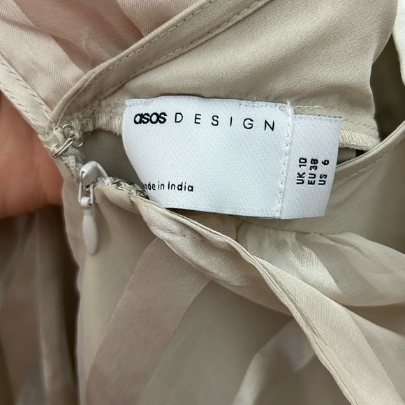 ASOS Cream Sheer Dress - Picture 6 of 6